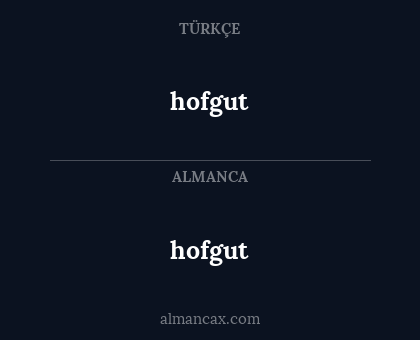 hofgut - hofgut
