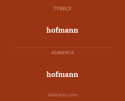 hofmann - hofmann