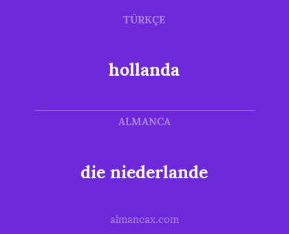 hollanda - die niederlande