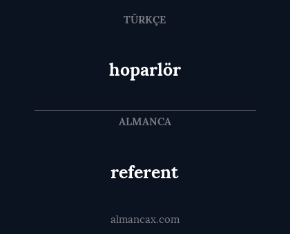 hoparlör - referent