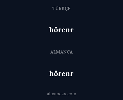 hörenr - hörenr