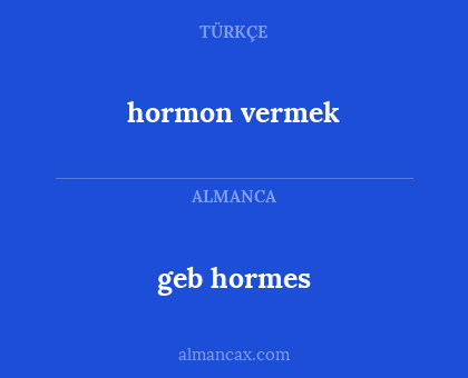 hormon vermek - geb hormes