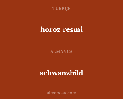 schwanzbild - horoz resmi