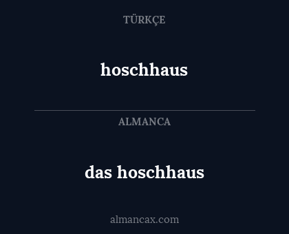 hoschhaus - das hoschhaus