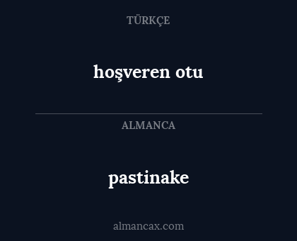 pastinake - hoşveren otu