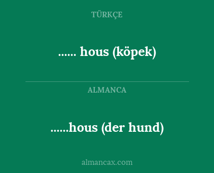 ...... hous (köpek) - ......hous (der hund)