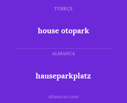 hauseparkplatz - house otopark