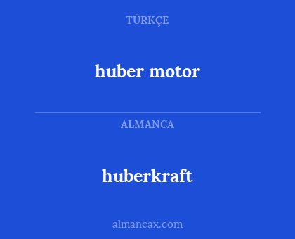 huber motor - huberkraft