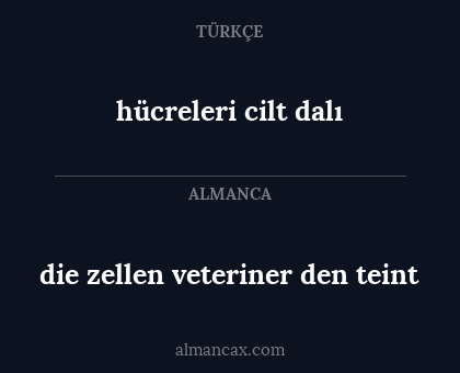 hücreleri cilt dalı - die zellen veteriner den teint