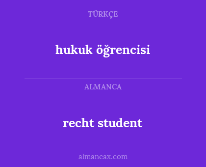 recht student - hukuk öğrencisi