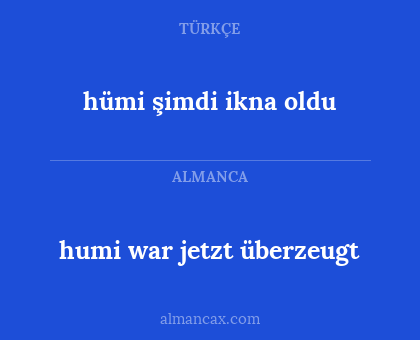hümi şimdi ikna oldu - humi war jetzt überzeugt