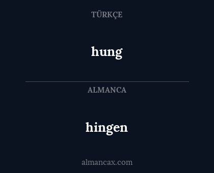 hingen - hung