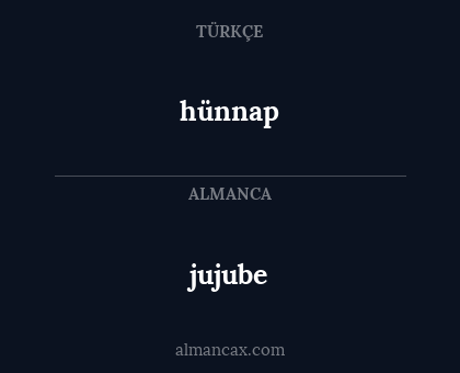 hünnap - jujube
