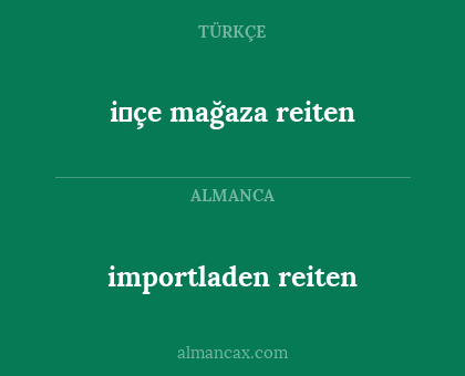 importladen reiten - i̇çe mağaza reiten