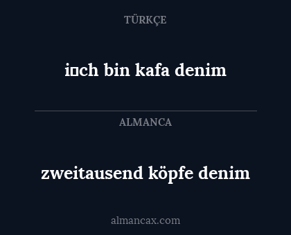 i̇ch bin kafa denim - zweitausend köpfe denim