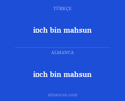 i̇ch bin mahsun - i̇ch bin mahsun
