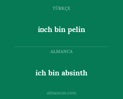 ich bin absinth - i̇ch bin pelin