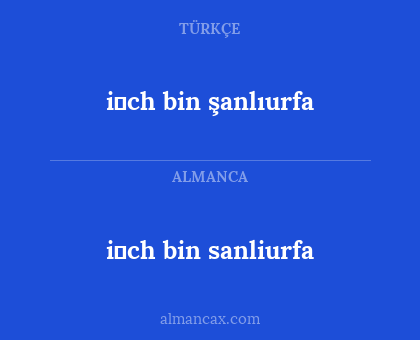 i̇ch bin sanliurfa - i̇ch bin şanlıurfa