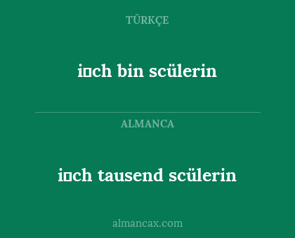 i̇ch bin scülerin - i̇ch tausend scülerin