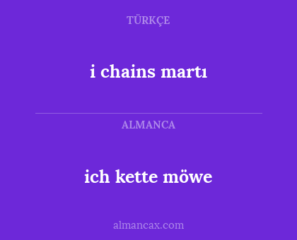 i chains martı - ich kette möwe