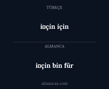 i̇çin bin für - i̇çin için