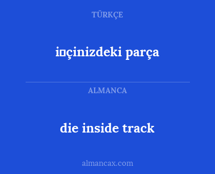 i̇çinizdeki parça - die inside track
