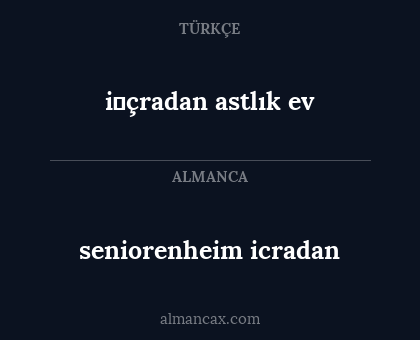 seniorenheim icradan - i̇çradan astlık ev