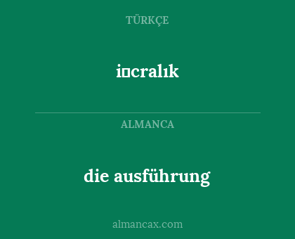 die ausführung - i̇cralık