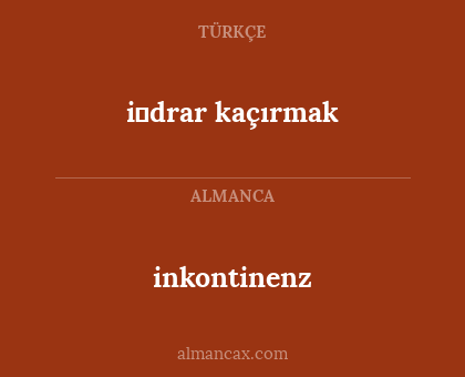 inkontinenz - i̇drar kaçırmak