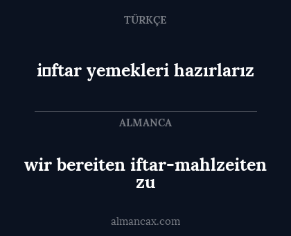 wir bereiten iftar-mahlzeiten zu - i̇ftar yemekleri hazırlarız