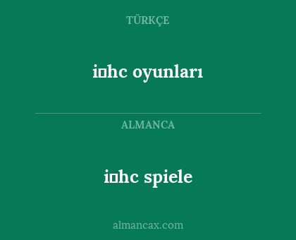 i̇hc oyunları - i̇hc spiele
