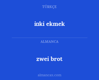 i̇ki ekmek - zwei brot