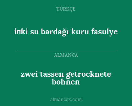 zwei tassen getrocknete bohnen - i̇ki su bardağı kuru fasulye