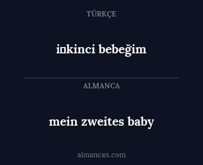i̇kinci bebeğim - mein zweites baby