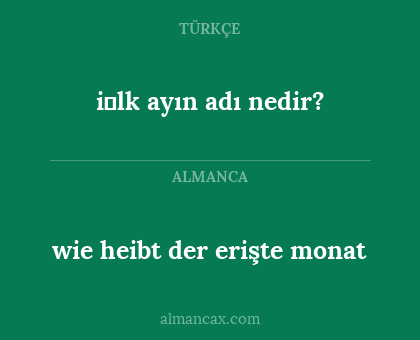 i̇lk ayın adı nedir? - wie heibt der erişte monat