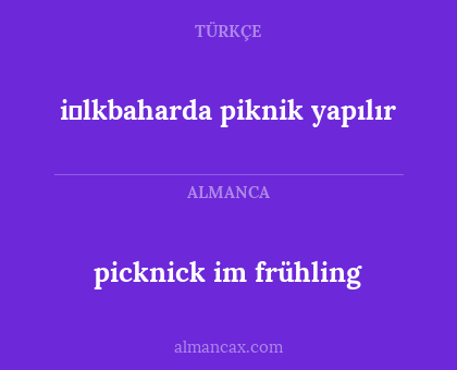 picknick im frühling - i̇lkbaharda piknik yapılır