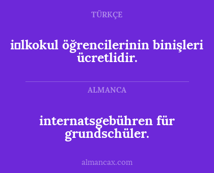 internatsgebühren für grundschüler. - i̇lkokul öğrencilerinin binişleri ücretlidir.