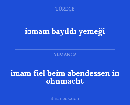 i̇mam bayıldı yemeği - imam fiel beim abendessen in ohnmacht