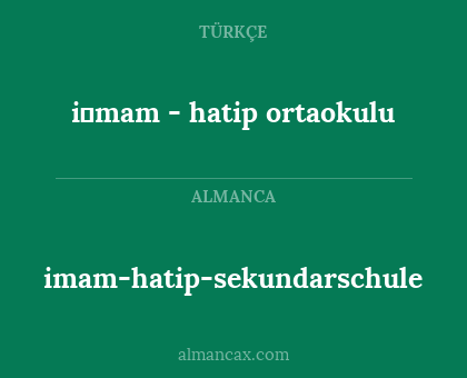 imam-hatip-sekundarschule - i̇mam - hatip ortaokulu