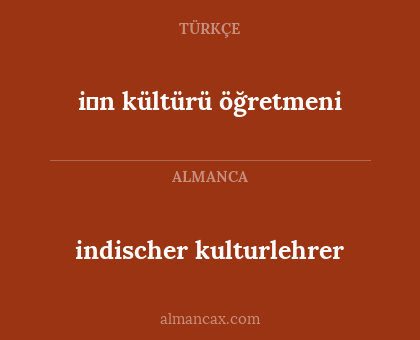 indischer kulturlehrer - i̇n kültürü öğretmeni
