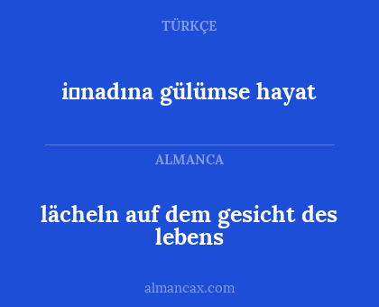 i̇nadına gülümse hayat - lächeln auf dem gesicht des lebens