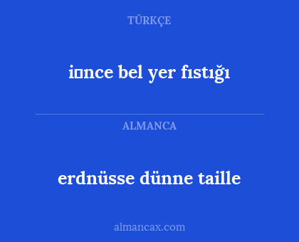 i̇nce bel yer fıstığı - erdnüsse dünne taille