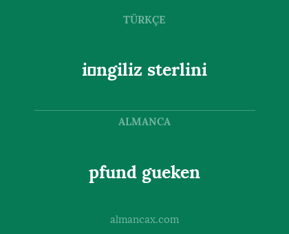 pfund gueken - i̇ngiliz sterlini