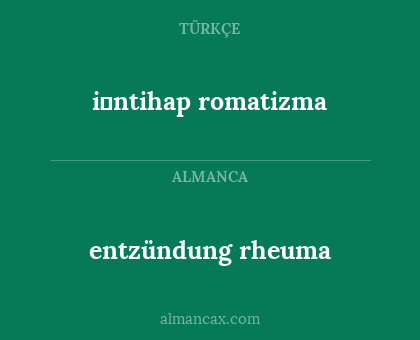 entzündung rheuma - i̇ntihap romatizma