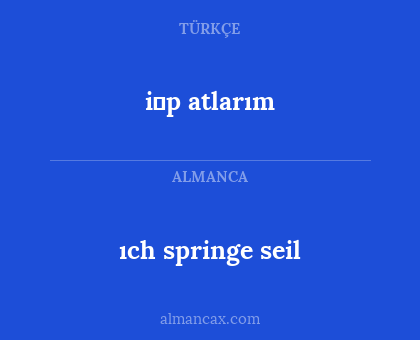 i̇p atlarım - ıch springe seil
