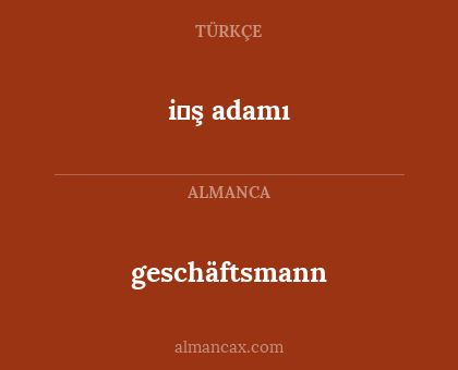 geschäftsmann - i̇ş adamı