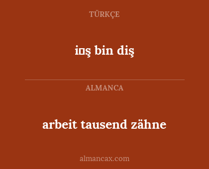 i̇ş bin diş - arbeit tausend zähne