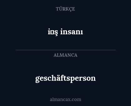 i̇ş insanı - geschäftsperson