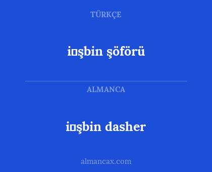 i̇şbin şöförü - i̇şbin dasher