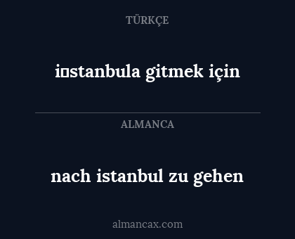 i̇stanbula gitmek için - nach istanbul zu gehen
